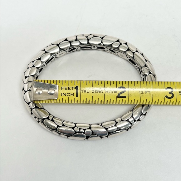 John Hardy Kali “Pebble” Hinged Bangle Bracelet .925 Sterling Silver - Picture 10 of 10